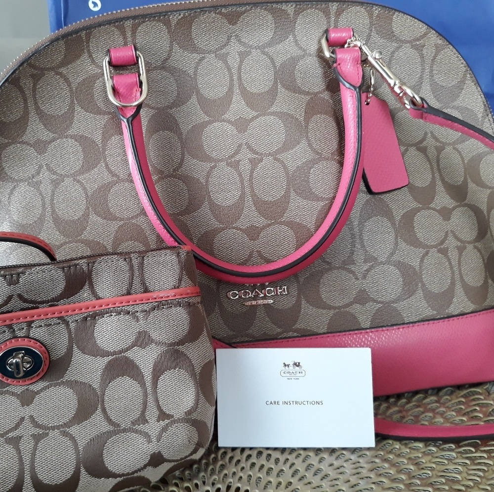 COACH, SATCHEL AND WALLET
